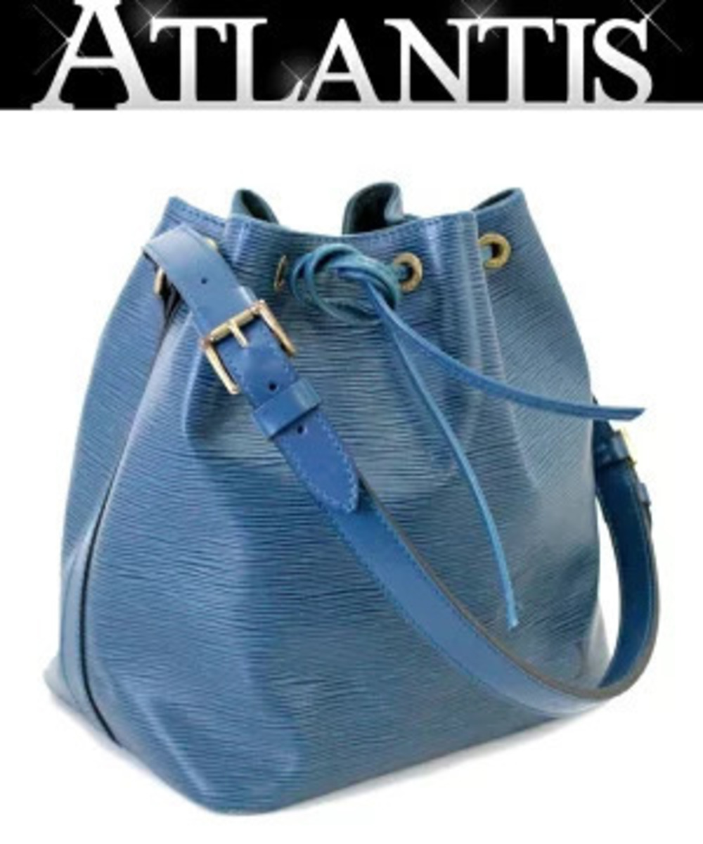 Louis Vuitton drawstring shoulder bag Epi leather Toledo Blue